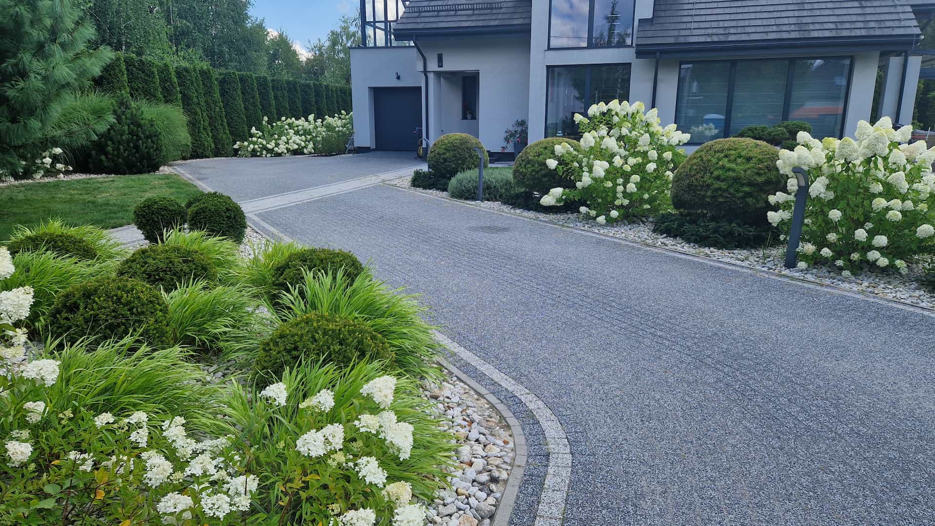 Ogród nowoczesny w Latchorzewie