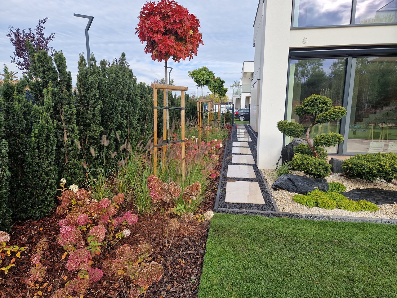 Ogród nowoczesny w Wilanowie