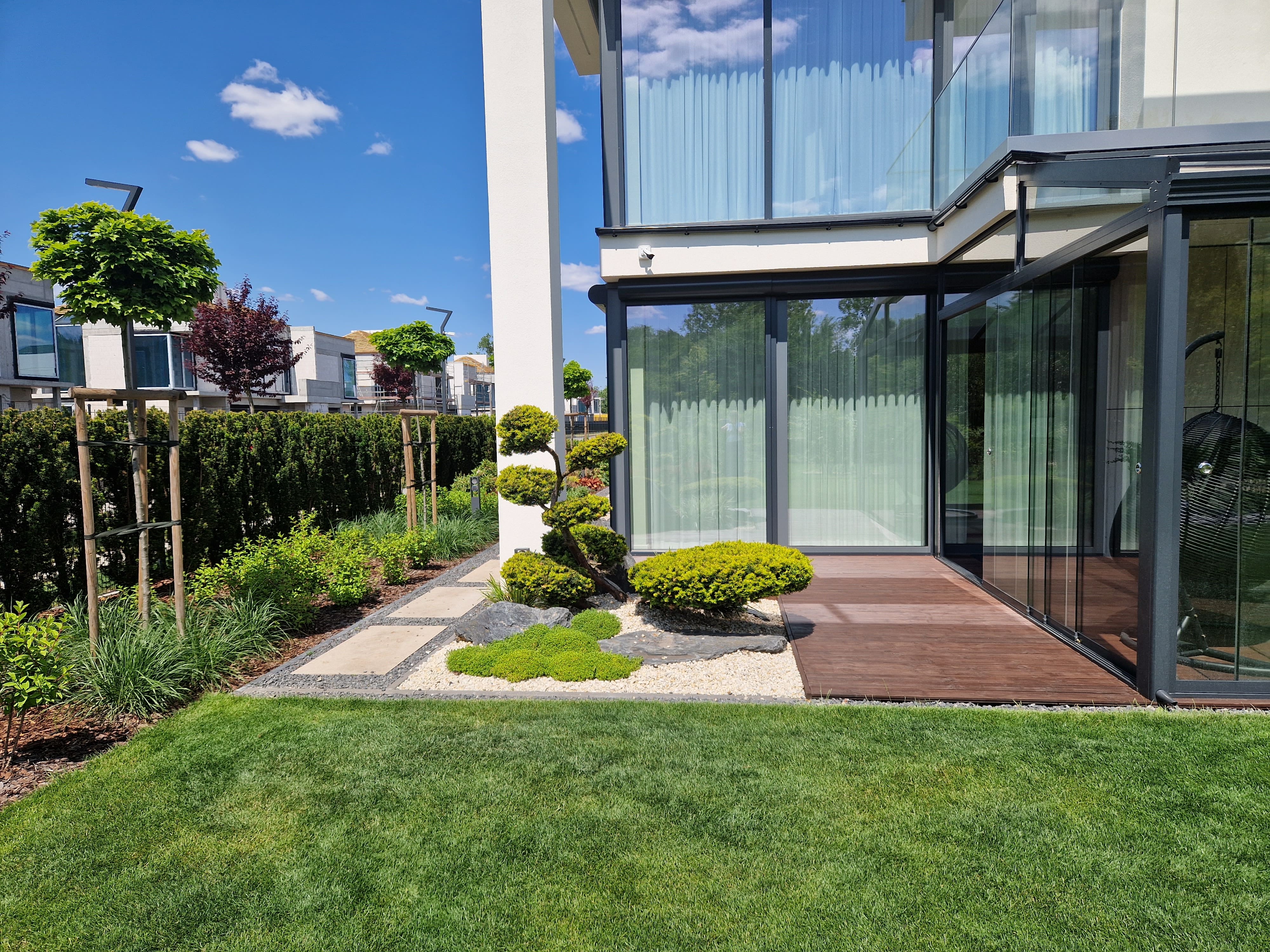 Ogród nowoczesny w Wilanowie